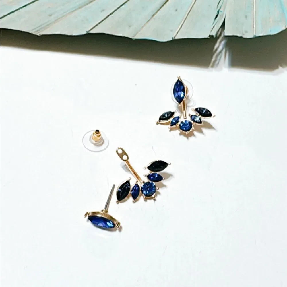 Diamond flower earrings  S618